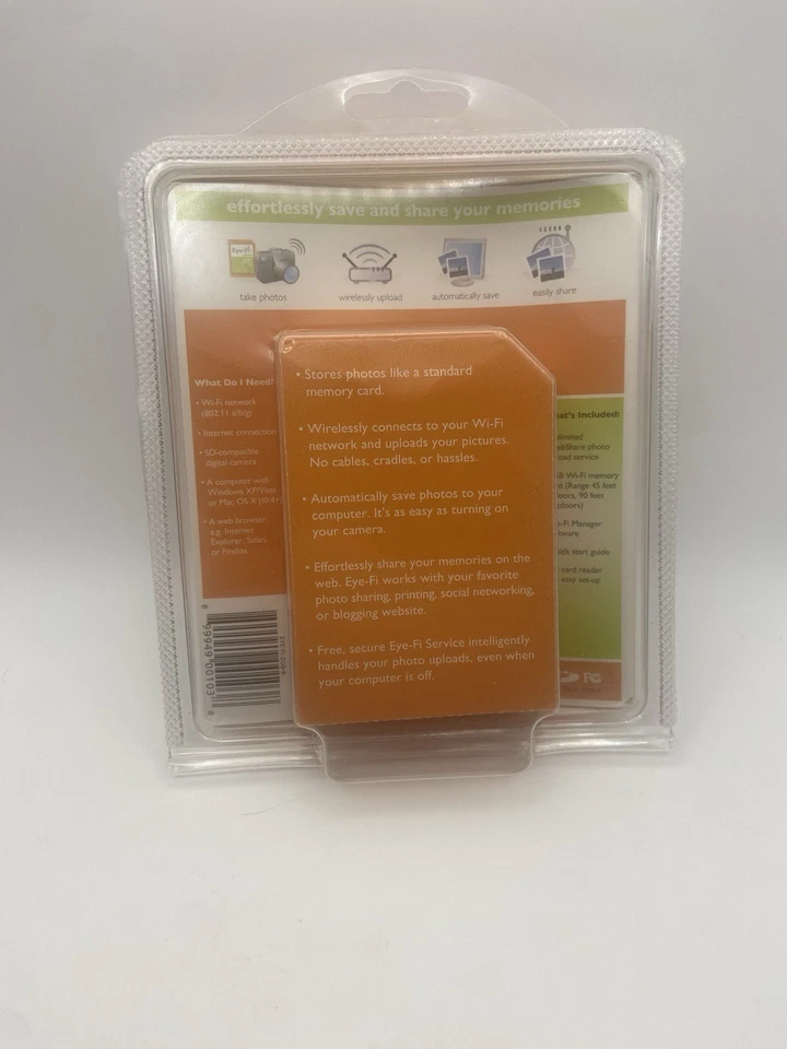 EYE - Fi Connect 2GB SDHC Wireless Flash Memory Card. NEW FREE SHIPPING - Image 2 of 2