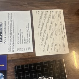 Sega Genesis Console & Games Manual lot for 2 games - manuals and accessories