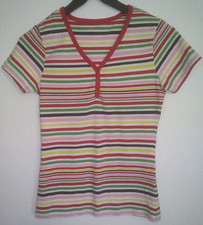 Bunt gestreiftes Poloshirt Kurzarm mit kurzer...
