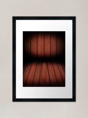 Dunkelbraun getönte Bretter Textur Fra gerahmtes Wandbild Poster Leinwanddruck Bild