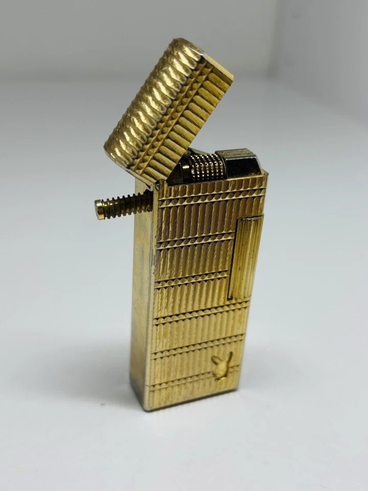 Vintage Playboy Gold Plated Lighter Japan, Working Flint - Image 4 of 4