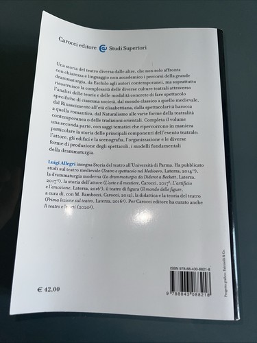 STORIA DEL TEATRO L.ALLEGRI Carocci 9788843088218 - Foto 4 di 4