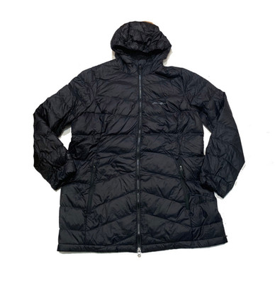 Eddie Bauer Chevron Hooded Down Parka Women's Size XL puffer jacket
