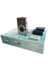 Canon IXY DIGITAL 70 Silver Compact Digital Camera Tested Working Japan