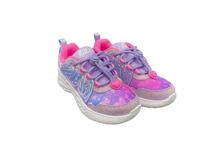 Skechers Kid Girls Sneaker Dream Racer Wing Brites 303055L Lavender Size 11 M