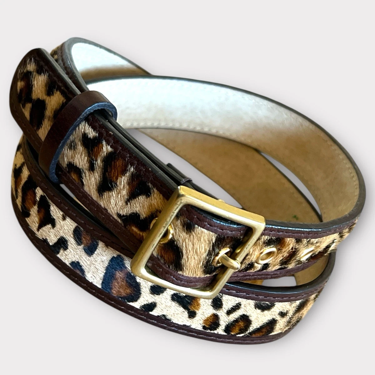 Leather Animal Print Leopard Belts for Women for sale | eBay
