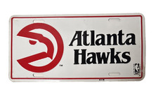 Vintage Atlanta Hawks NBA Basketball Metal Booster License Plate 🏀