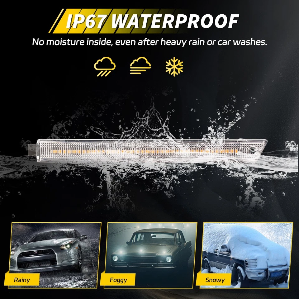 Luces de señalización LED delanteras ámbar transparente para 97-03 Chevy Malibu y 04-05 Classic Foto 4 de 4