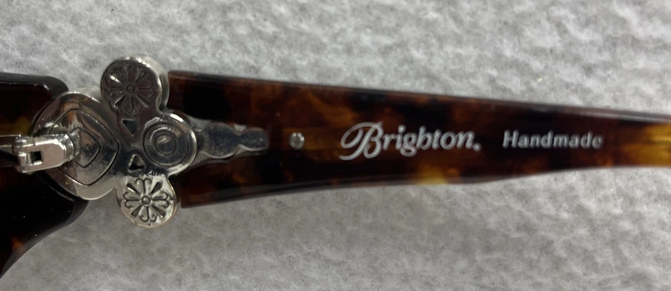Gafas de sol Brighton hechas a mano Selene con joyas marrón tortuga de gran tamaño 53 15 130 Foto 3 de 4