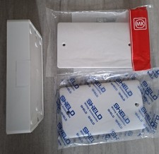 Electrical Blanking Plates - MK /Sheild White - Twin Back Box Sealed - All New 