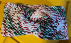 Red  Green  Sparkly  TWISTED  Warm Headband Ear Warmer Wrap Handmade Crochet NEW — photo 1