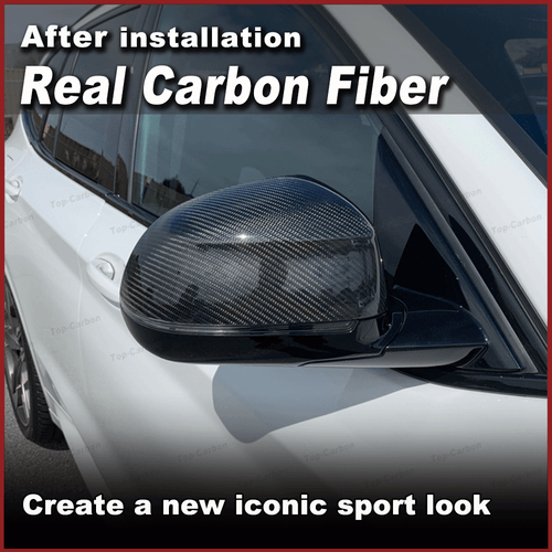 Calotte specchietti in carbonio ricambio adatte per BMW X3 F25 X4 F26 X5 F15 X6 F16 14-18 - Foto 3 di 11