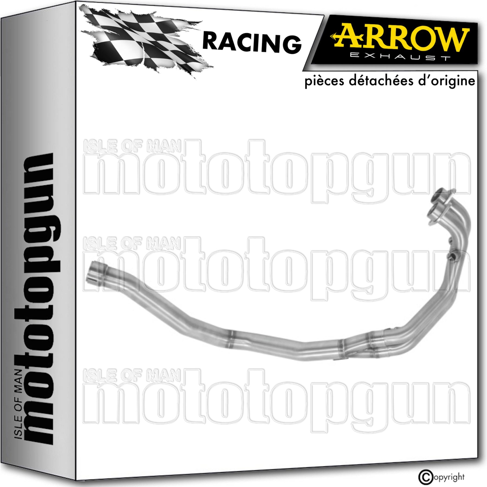 Collecteur Open Arrow Benelli TRK 502 X 2021 2022 2023 échappement inox