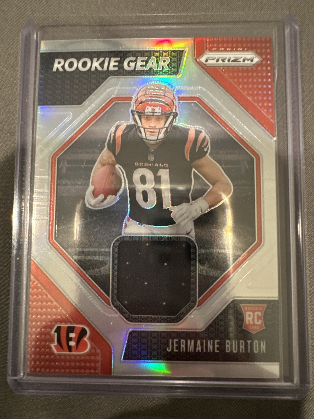 2024 Panini Prizm - Rookie Gear Jermaine Burton (Mem, RC ) Silver