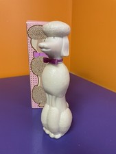 Avon Suzette Bird Of Paradise Bath Oil 5 Oz Glass Poodle Decorative Decanter NOS