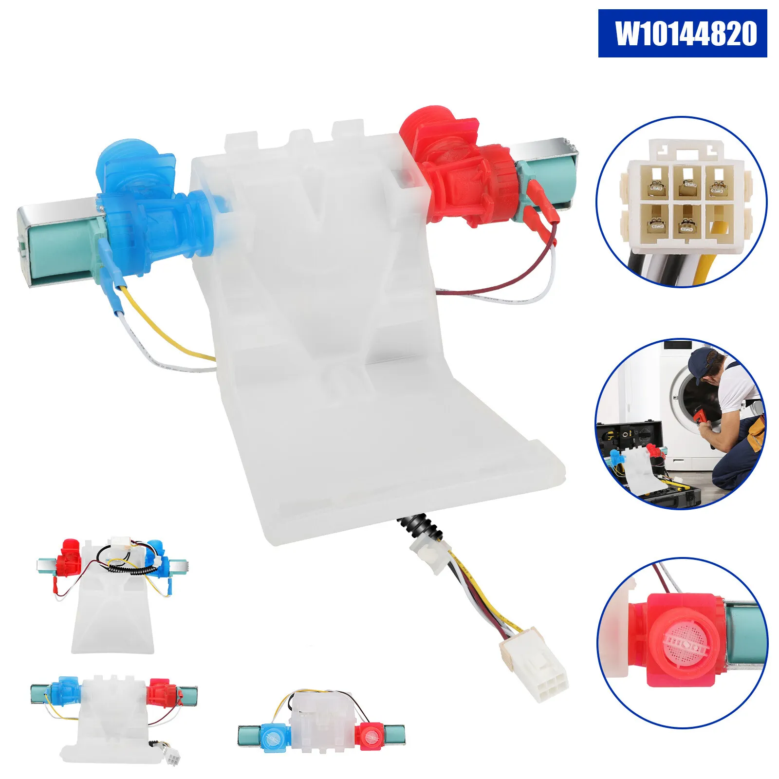 W10144820 Washer Water Inlet Valve For Whirlpool Kenmore AP6015761 WPW10144820
