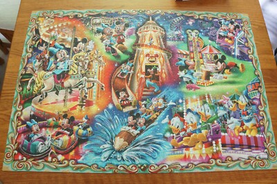 Disney's Mickey And Friends Amusement Park 2000 Piece Puzzle Used