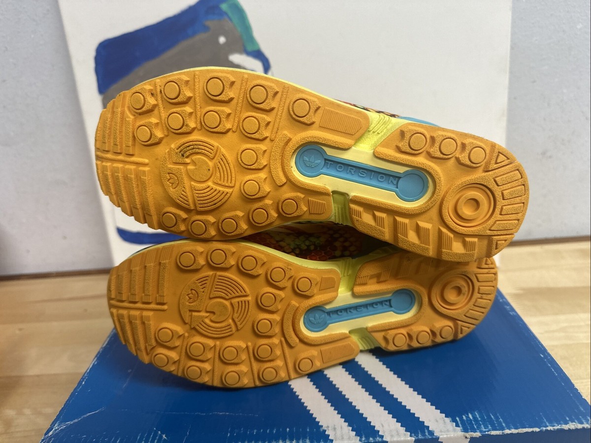 RARE Adidas ZX Flux Sneakers Yellow Snake Print Women's Size RARE Adidas ZX Flux Sneakers Yellow Snake Print Women's Size