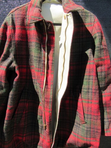 Vintage 60's/70's Pendleton Reversible Red Plaid Wool/Cotton Field Jacket Coat - Picture 11 of 11