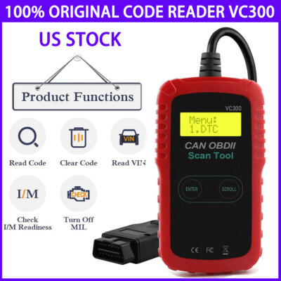 VC300 Check Engine Fault Car OBD2 Diagnostic Scanner Automotive Code Reader US