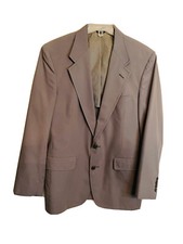 Vintage Palm Beach Mens Sport Coat Solid Brown Jacket Blazer 2 button 40R USA