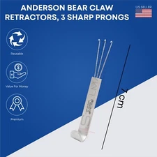 Anderson Bear Claw Retractor 3 Sharp Prongs Facelift Hook Instruments