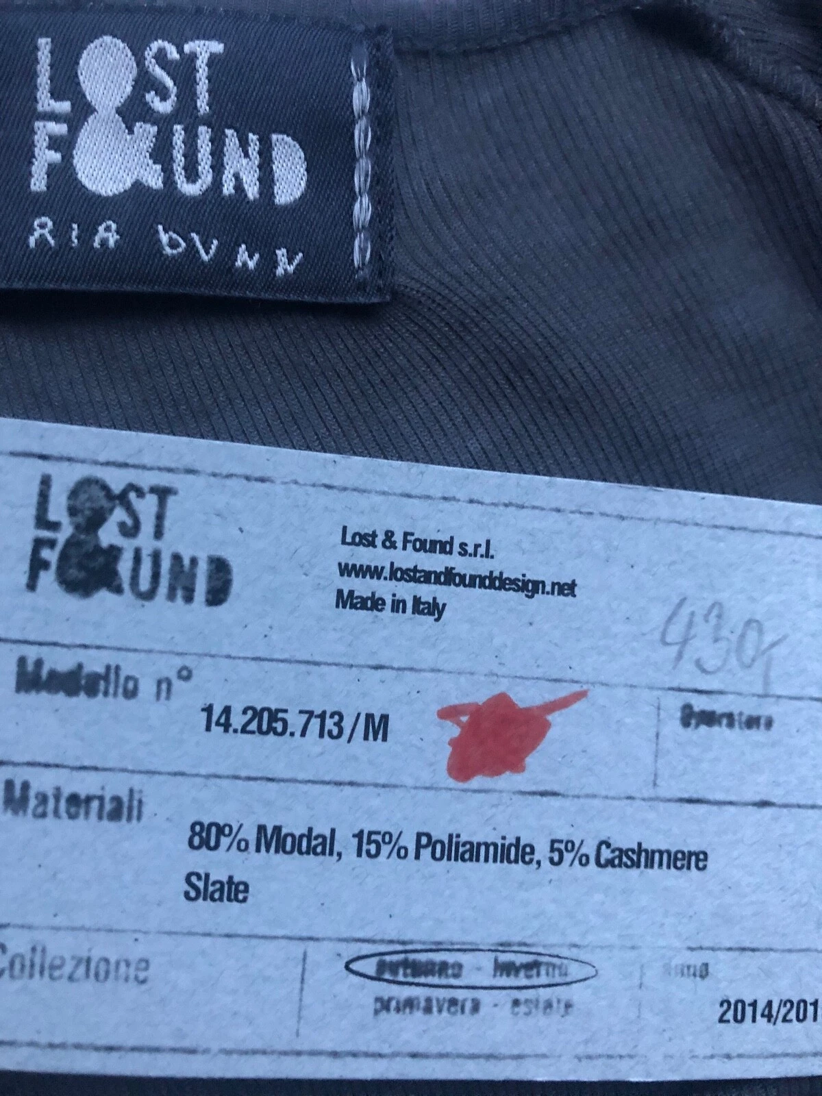 Abito lungo LOST & FOUND by Ria Dunn shirt Rick Owens donna taglia M