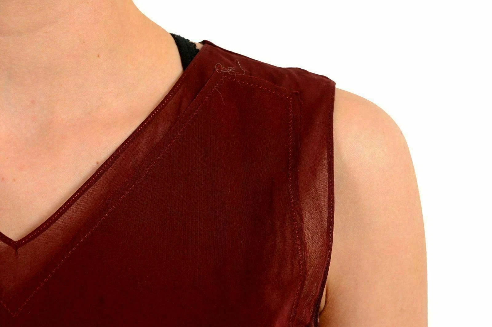 Maison Margiela 1 Abito Senza Maniche Donna Borgogna US S IT 40