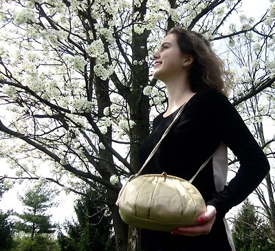 JUDITH LEIBER RICH CREAM GEMS KARUNG LIZARD LEATHER SHOULDER