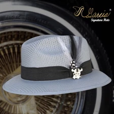 Classic Oxford Viejo Fedora Style Garcia Signature Hat Raider Lapel Pin