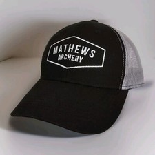 Mathews Archery Snapback Mesh Black Adjustable Hat Authentic One Size Cap
