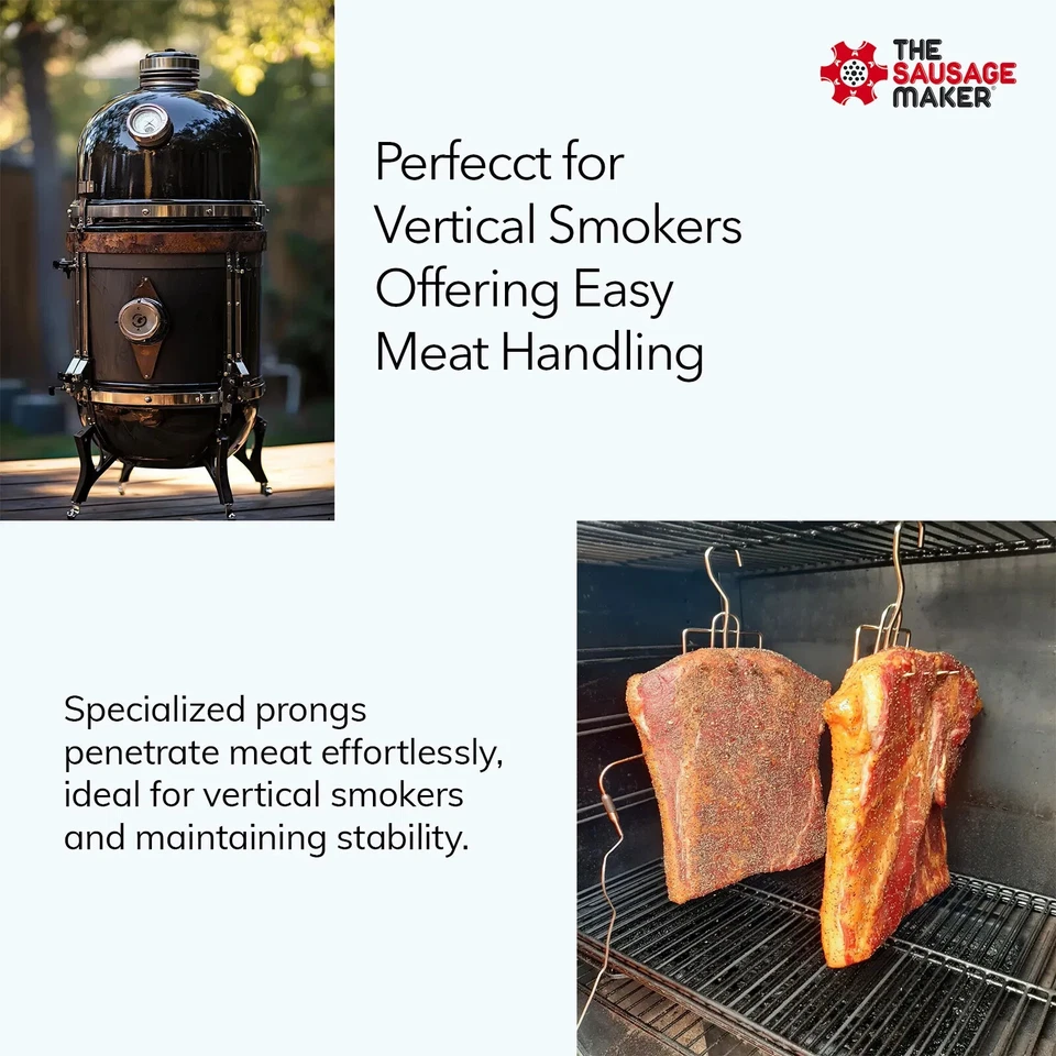 Ganchos para carne para colgar tocino de alta resistencia TSM® SUS304 gancho para carnicero de acero inoxidable Foto 4 de 4