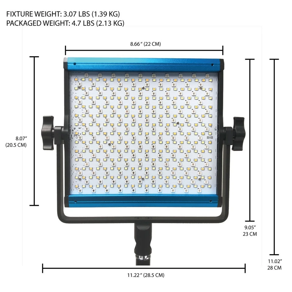Dracast LED500 X Series RGB and Bi-Color LED Light with Dual NP-F Battery Plate - Image 3 of 4