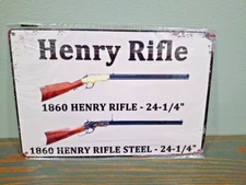 Henry Rifle 1860 Henry Rifle  12 x 8 inch Metal Sign