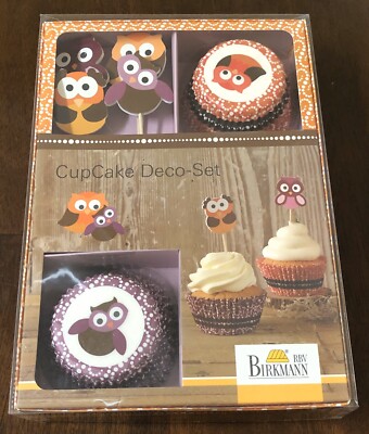 RBV BIRKMANN  36 Piece CupCake Deco-Set Owls Multicolor