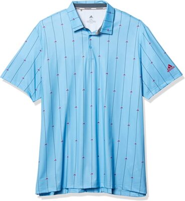 *NEW* - adidas Golf Ultimate365 Polo, Light Blue/Power Berry/Legacy Blue, Small 