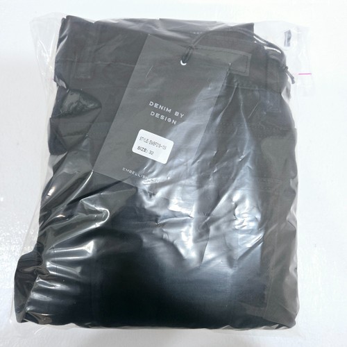 Embellish Premium Men's Jet Black Distressed Rips Skinny Fit Denim Jeans New - Picture 6 of 6