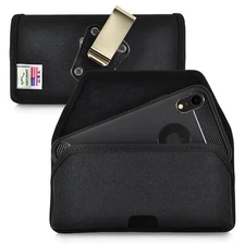 iPhone 11 & XR Turtleback Belt Clip Holster Case Black Nylon Rotating Case Clip