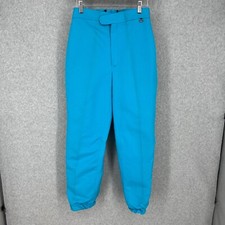 Roffe Womens VTG Munich Ski Pant Size 10 Teal Blue 90s 80s Adjustable Cuff