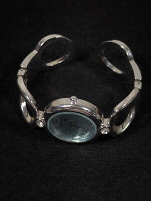 Cruise Club Silver Tone Dial Round Case Hinge Bracelet Band Watch Cruise Club Watch - Etsy main image 4