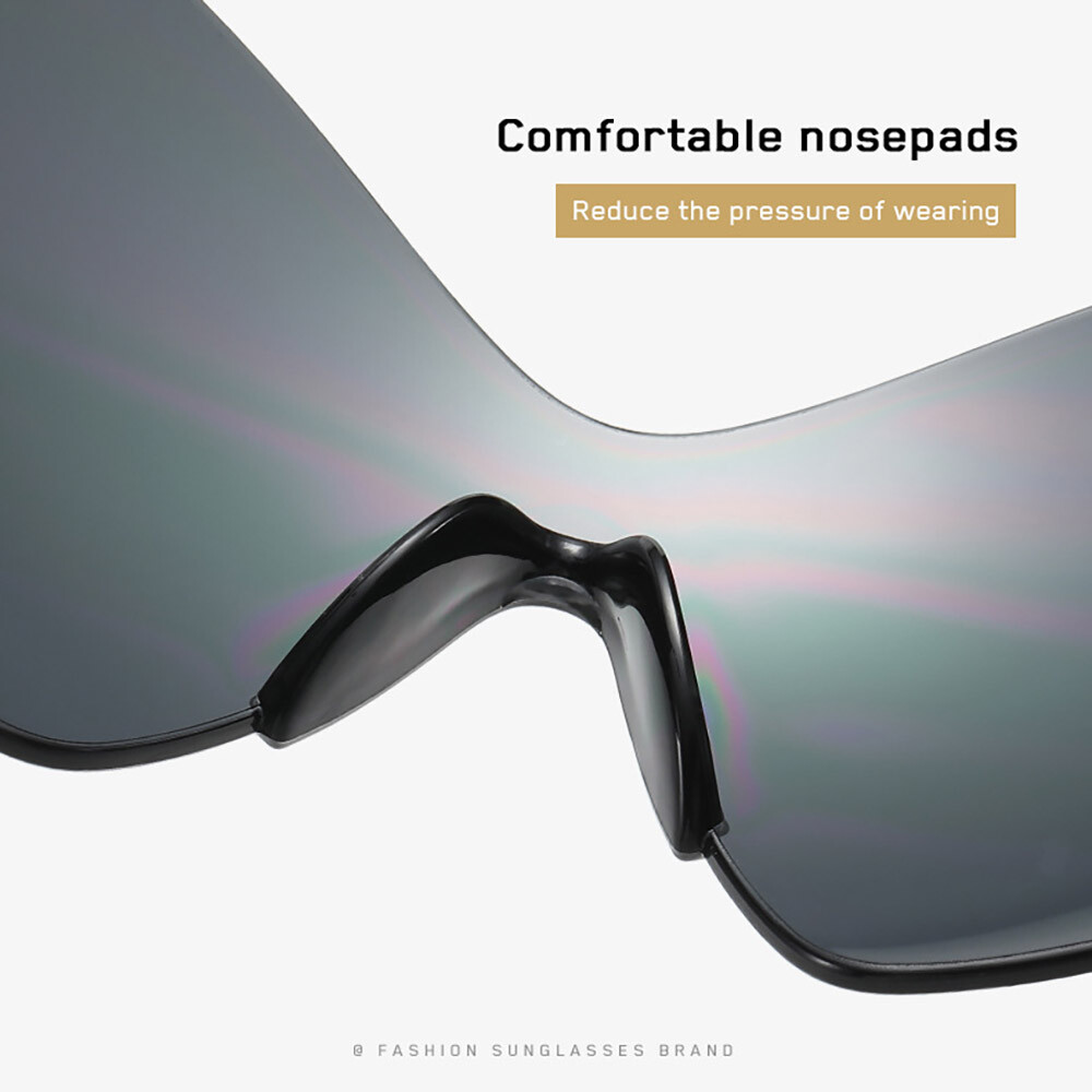 Fashion Y2K OVERSIZED One Piece Punk Sunglasses Mens Women