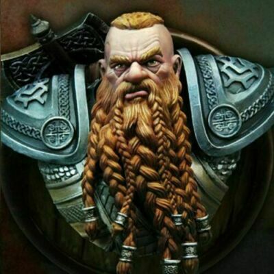 1/10 Resin Figur Modellbausatz Büste Khalgrim Krieger Zwerg Schild Garage unbemalt