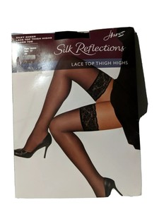 hanes lace thigh high