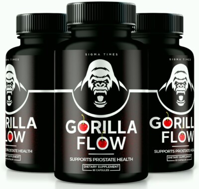 (3 Pack) Gorilla Flow Men's Prostate Health Pills for Advanced Urinary Support