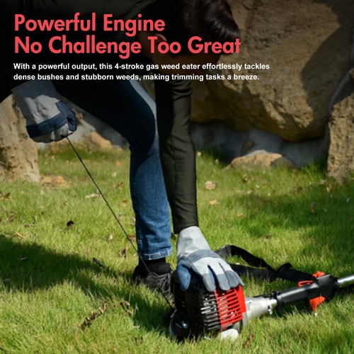 2-in-1 Gas Power Straight Shaft String Grass Trimmer,WeedEater Lawn Mower 16" - Picture 13 of 15