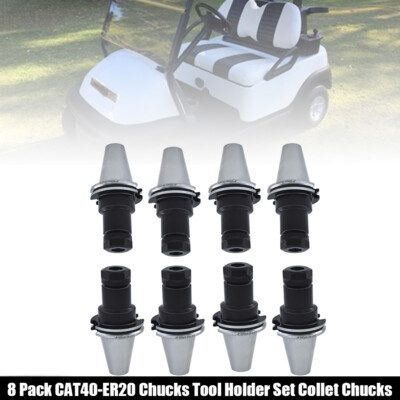 8×CAT40-ER20 Collet Chucks W. 4