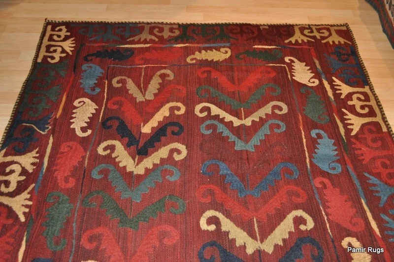 ALFOMBRA DE LANA 5' X 7' Tribal tejida a mano lana coincide ALFOMBRAS NAVAJO INDIAS AMERICANAS Foto 3 de 4