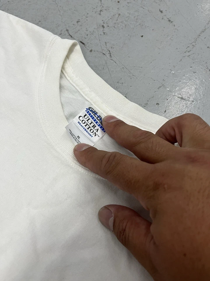 复古 Kelly Moore 3M 衬衫 XL 码 Y2K 蓝色条纹画家胶带涂鸦艺术 — 第 3/4 张图片