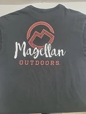 Mens XL Magellan Outdoors Black Graphic T-shirt Short Sleeve Hiking/ Camping 