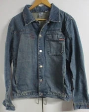 Vintage CD Urban Street Wear Men's Denim Jacket, Mid Blue - Size M